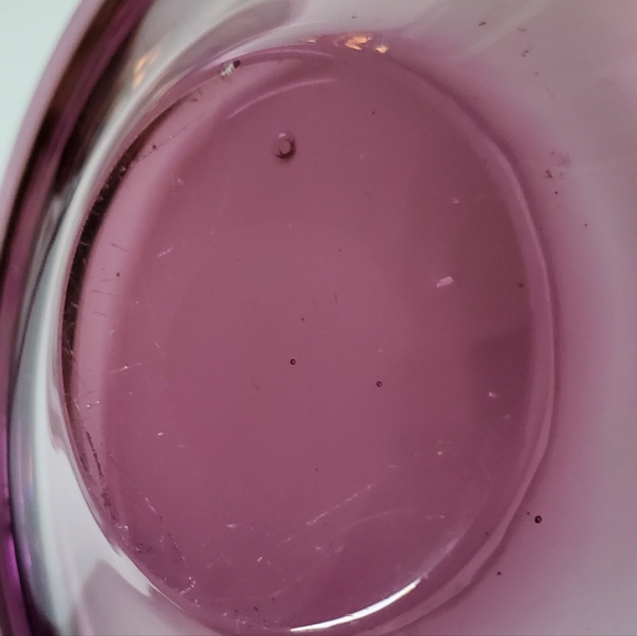 Vntg 10" Amythest & 7 1/2" Amber Art Glass Bowls - Picture 5 of 11